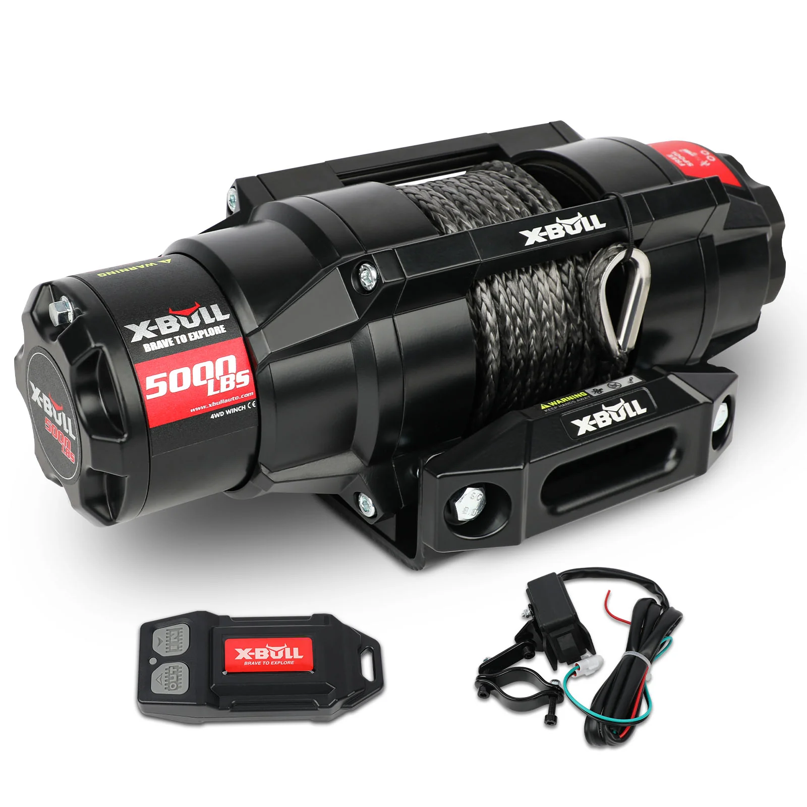 X-BULL 12V 2S Series Electric Winch 5000LBS 15M Synthetic Rope ATV UTV Boat Trailer Winch - Image 11