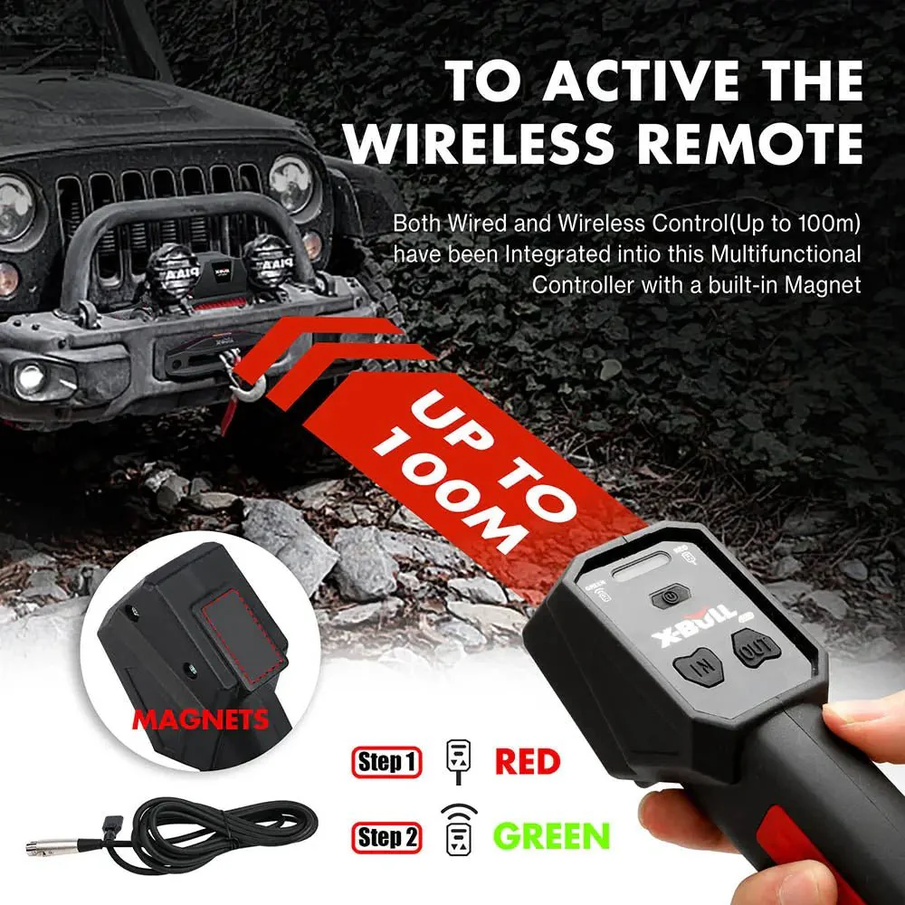 X-BULL High Speed Electric Winch XRS 13000 LBS 12V Synthetic Rope for SUV Jeep Truck 4WD - Image 13