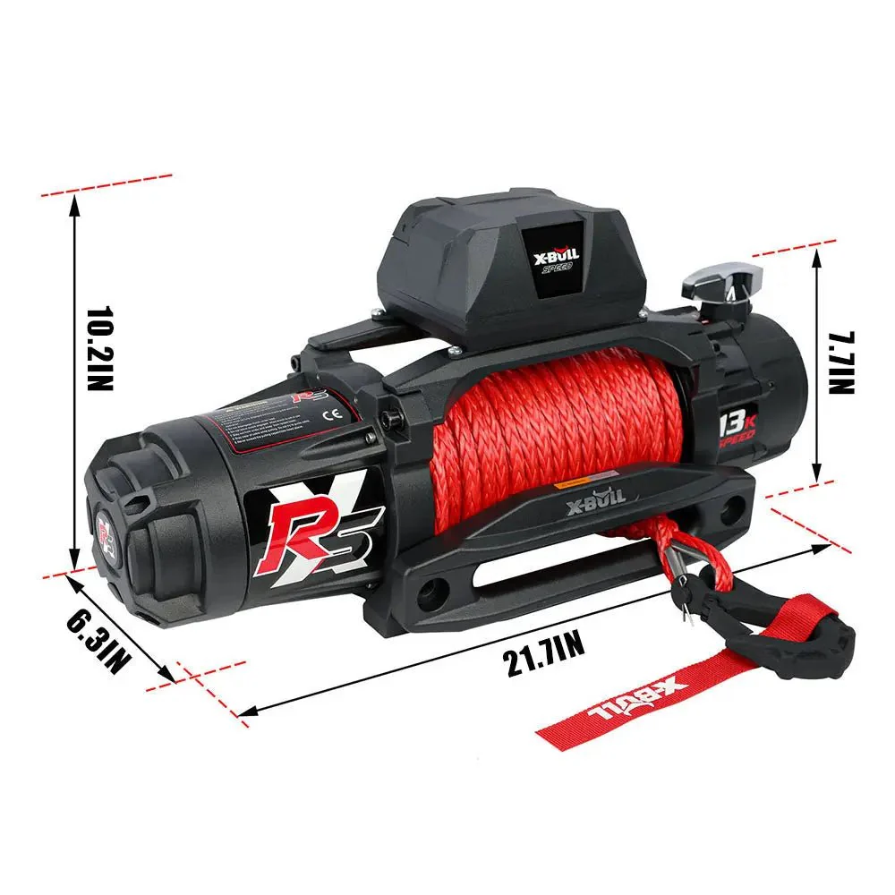 X-BULL High Speed Electric Winch XRS 13000 LBS 12V Synthetic Rope for SUV Jeep Truck 4WD - Image 3