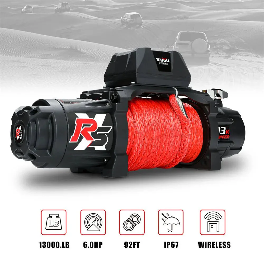 X-BULL High Speed Electric Winch XRS 13000 LBS 12V Synthetic Rope for SUV Jeep Truck 4WD - Image 4