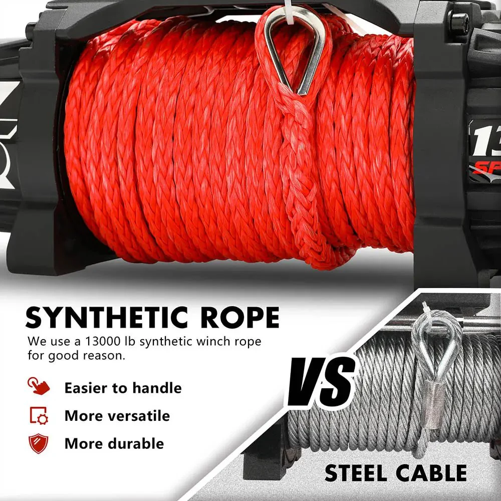 X-BULL High Speed Electric Winch XRS 13000 LBS 12V Synthetic Rope for SUV Jeep Truck 4WD - Image 6