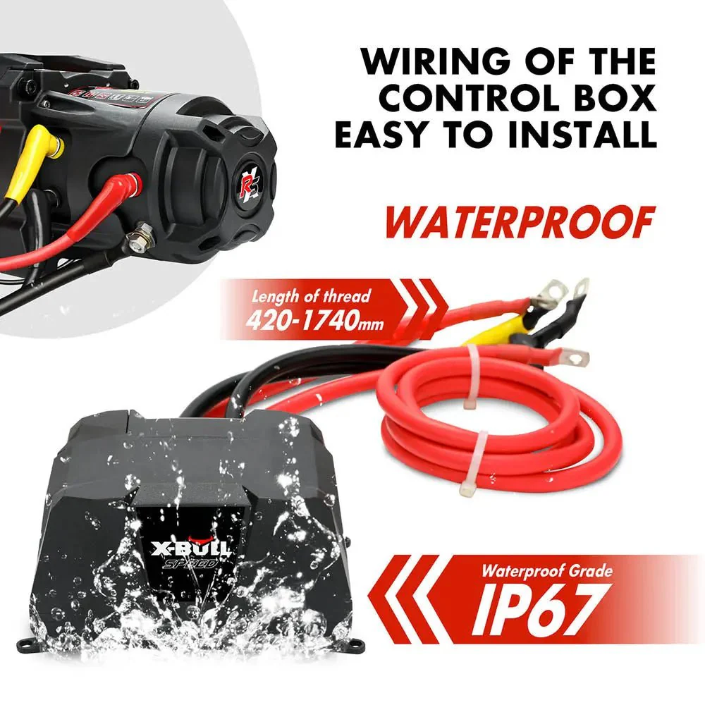 X-BULL High Speed Electric Winch XRS 13000 LBS 12V Synthetic Rope for SUV Jeep Truck 4WD - Image 7