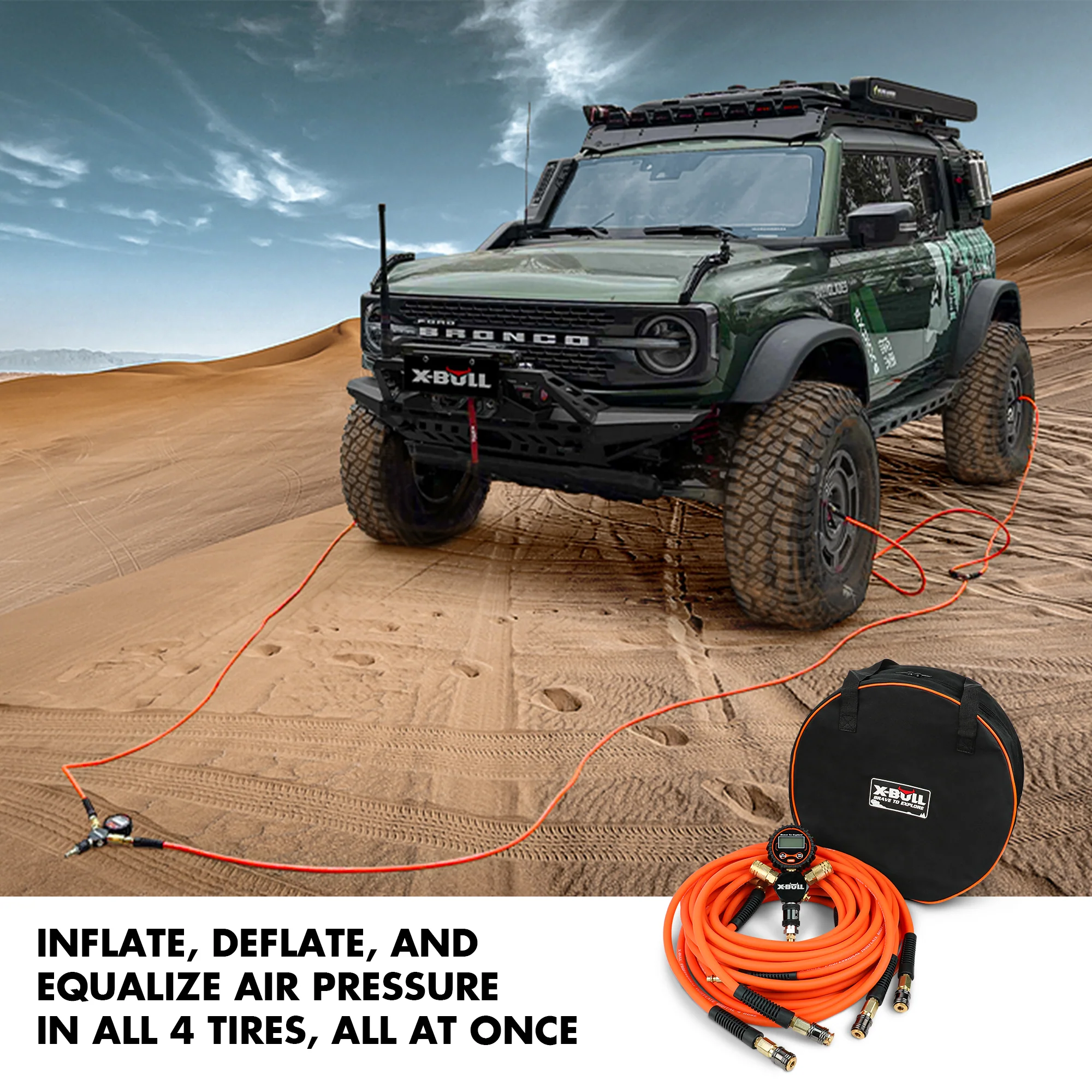 X-BULL 4-Tire Inflation Deflation System Air Down Tire Deflators for Car Truck - Image 6