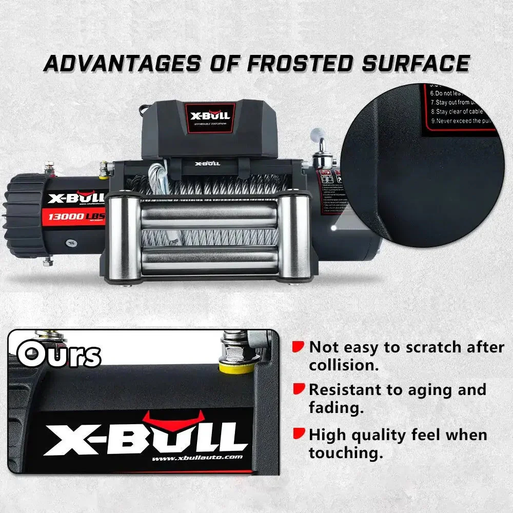 X-BULL Electric Winch 13000 LBS 12V Steel Cable SUV Jeep Truck 4WD - Image 10