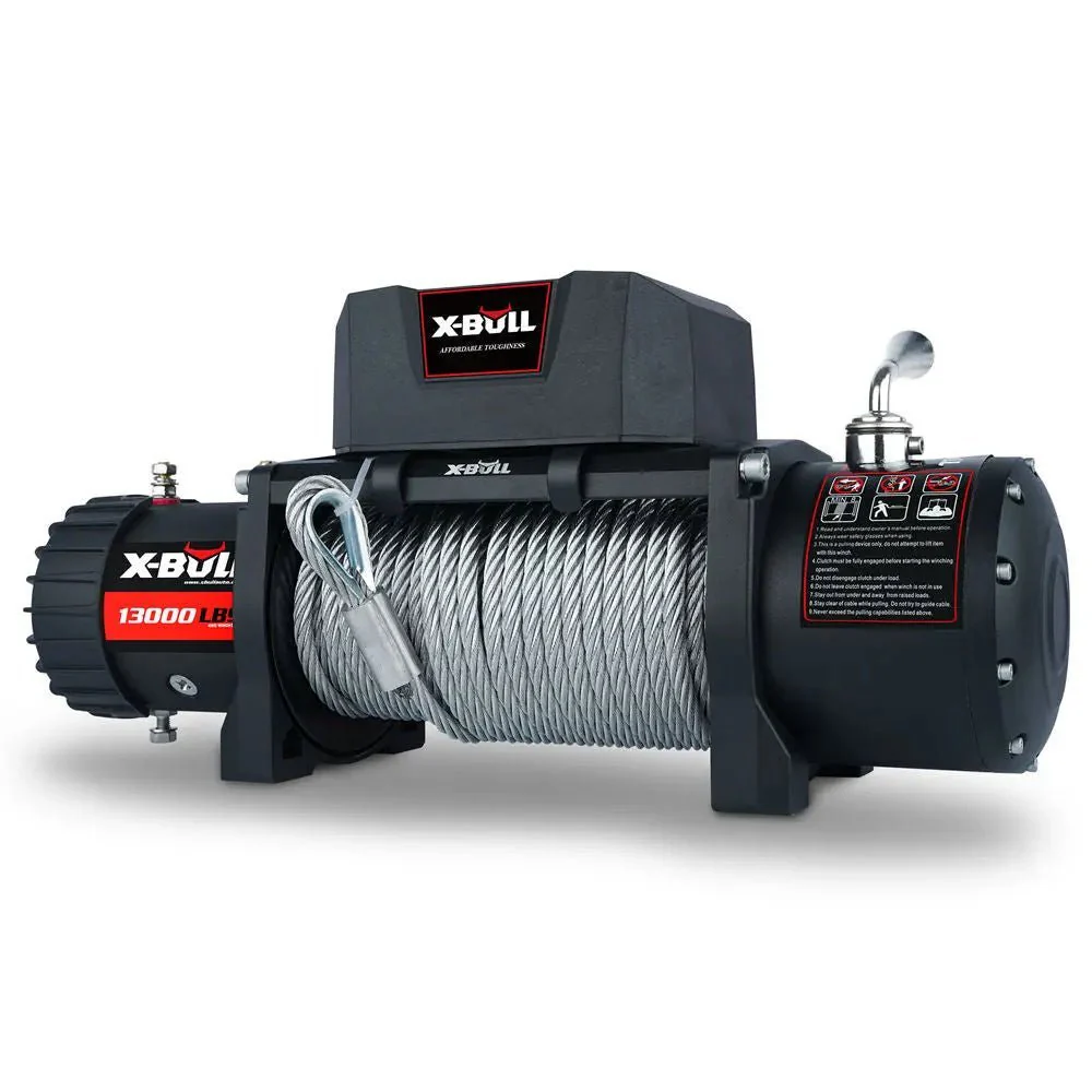 X-BULL Electric Winch 13000 LBS 12V Steel Cable SUV Jeep Truck 4WD - Image 3