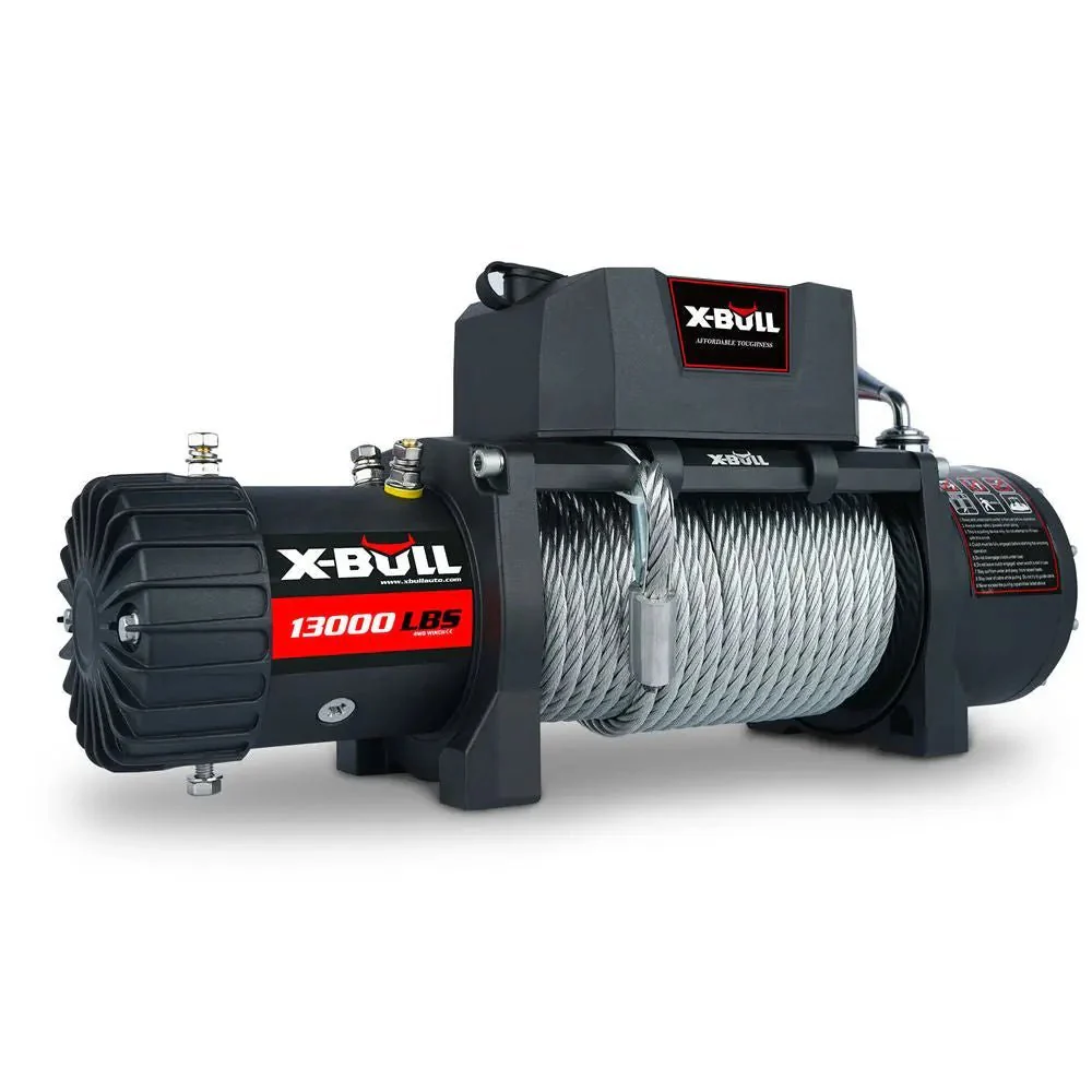 X-BULL Electric Winch 13000 LBS 12V Steel Cable SUV Jeep Truck 4WD - Image 4