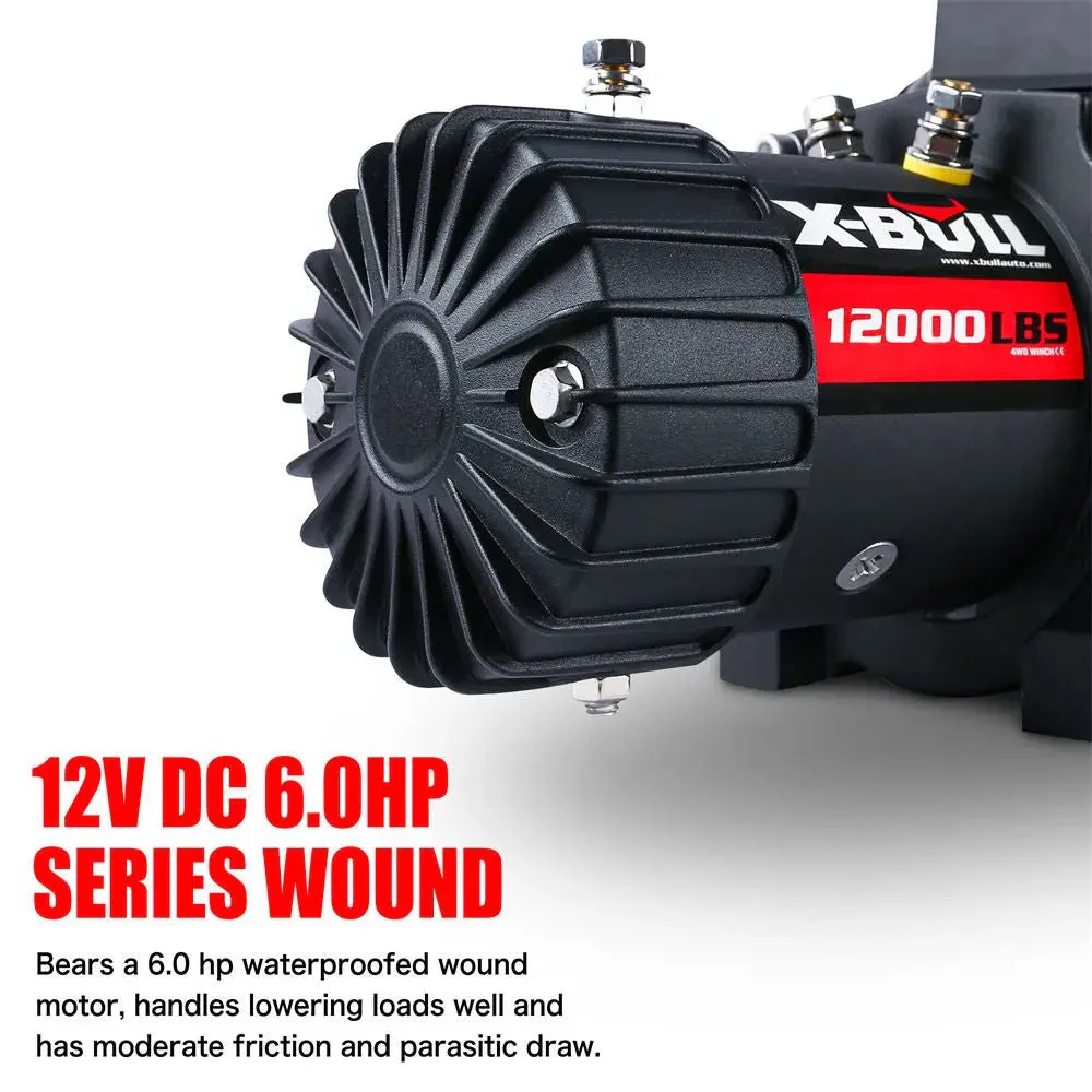 X-BULL Electric Winch 12000 LBS 12V Steel Cable SUV Jeep Truck 4WD - Image 6