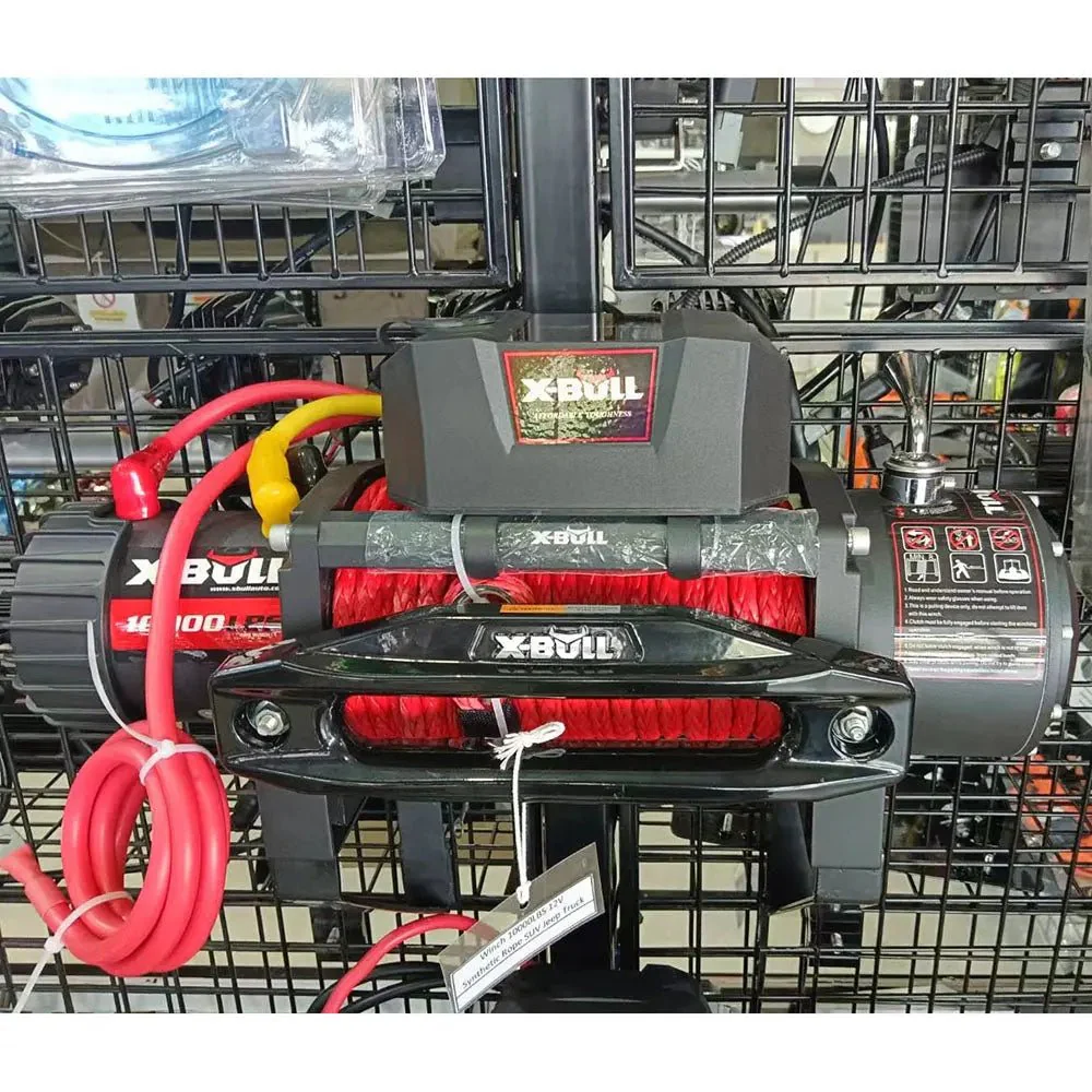 X-BULL Electric Winch 10000 LBS 12V Synthetic Rope SUV Jeep Truck 4WD - Image 14