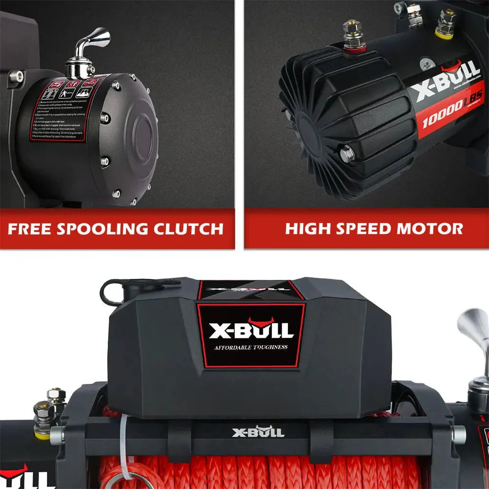 X-BULL Electric Winch 10000 LBS 12V Synthetic Rope SUV Jeep Truck 4WD - Image 7