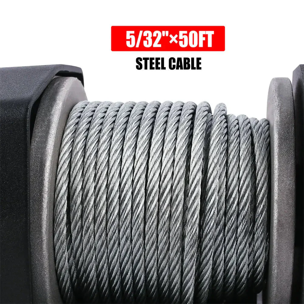 X-BULL Electric Winch 2500 LBS 12V Steel Cable ATV UTV Truck 4WD - Image 4