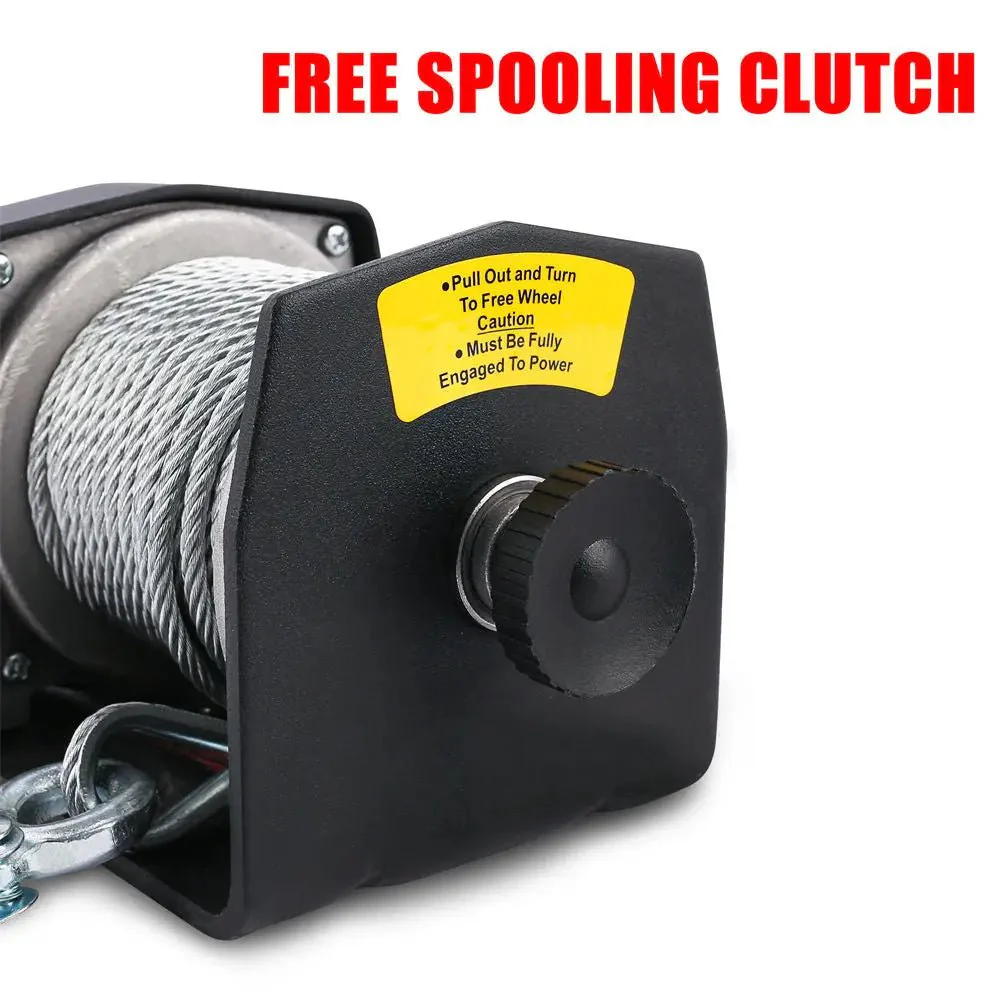 X-BULL Electric Winch 2500 LBS 12V Steel Cable ATV UTV Truck 4WD - Image 5