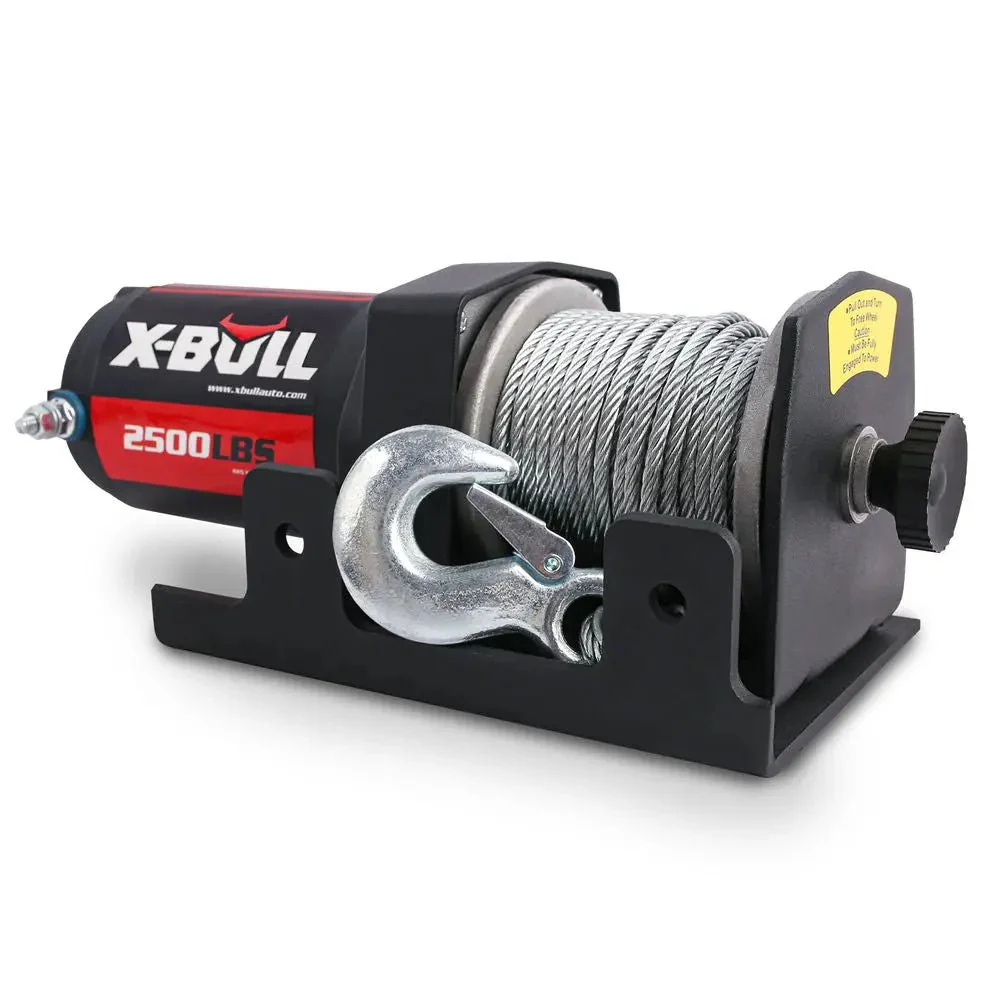 X-BULL Electric Winch 2500 LBS 12V Steel Cable ATV UTV Truck 4WD - Image 6