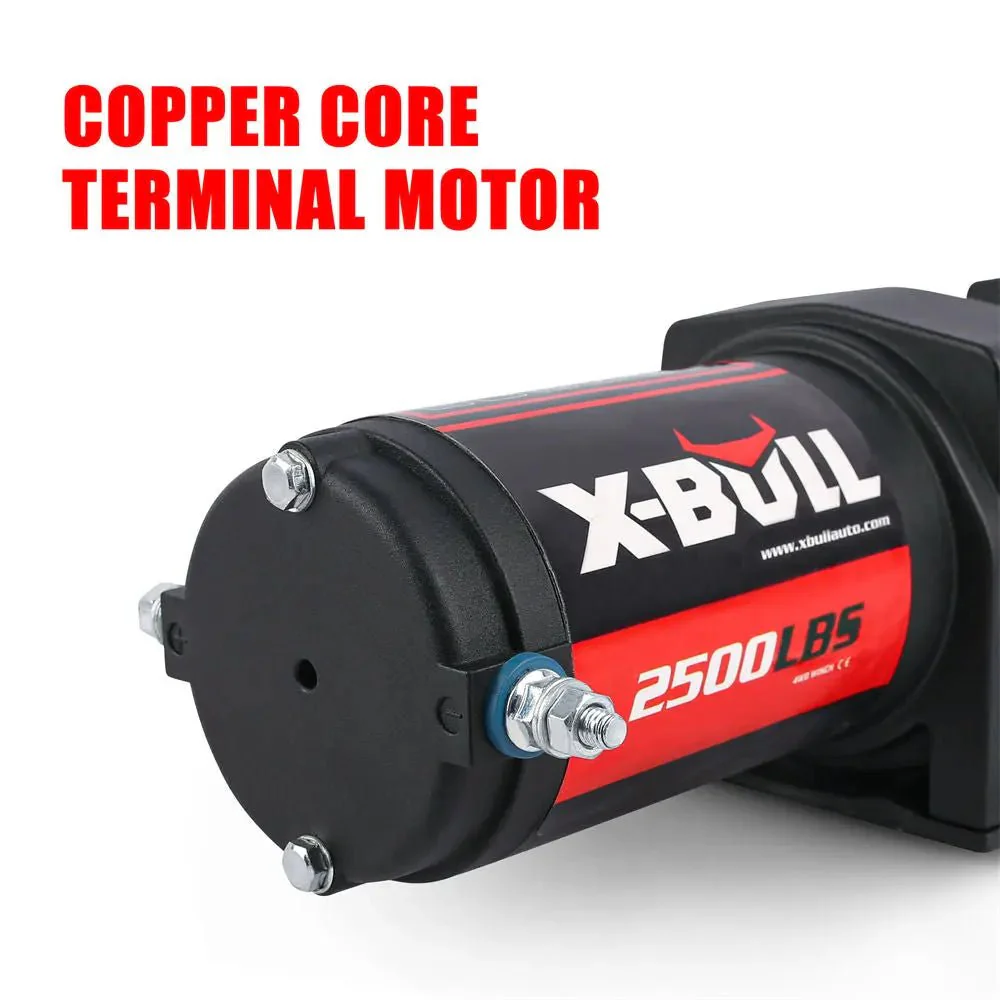X-BULL Electric Winch 2500 LBS 12V Steel Cable ATV UTV Truck 4WD - Image 7