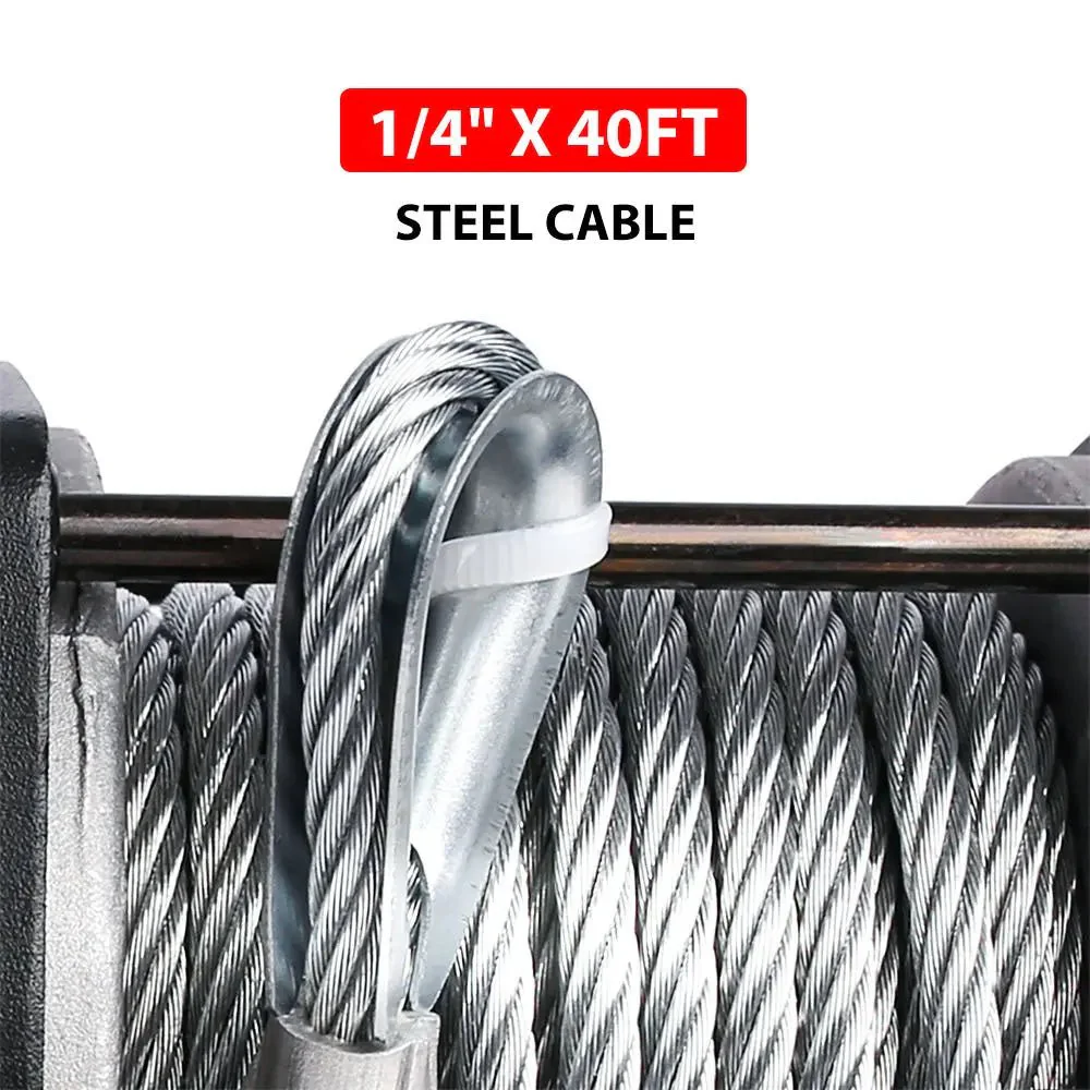 X-BULL Electric Winch 3000 LBS 12V Steel Cable ATV UTV Truck 4WD - Image 7