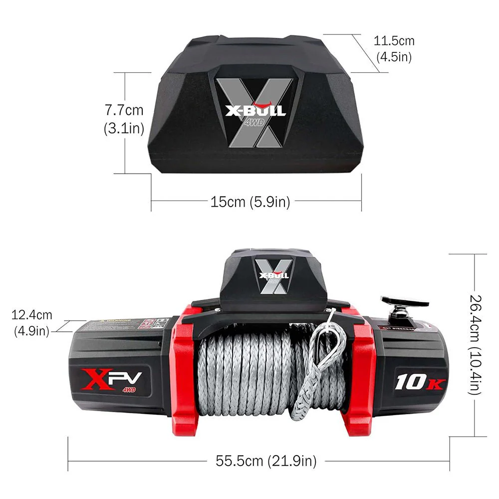 X-BULL Electric Winch XPV 10000 LBS 12V Synthetic Rope SUV Jeep Truck 4WD - Image 13