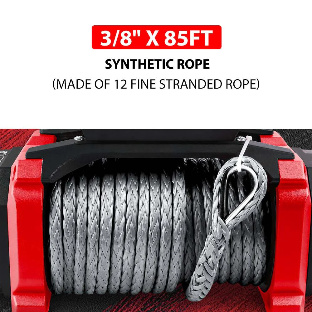 X-BULL Electric Winch XPV 10000 LBS 12V Synthetic Rope SUV Jeep Truck 4WD - Image 14