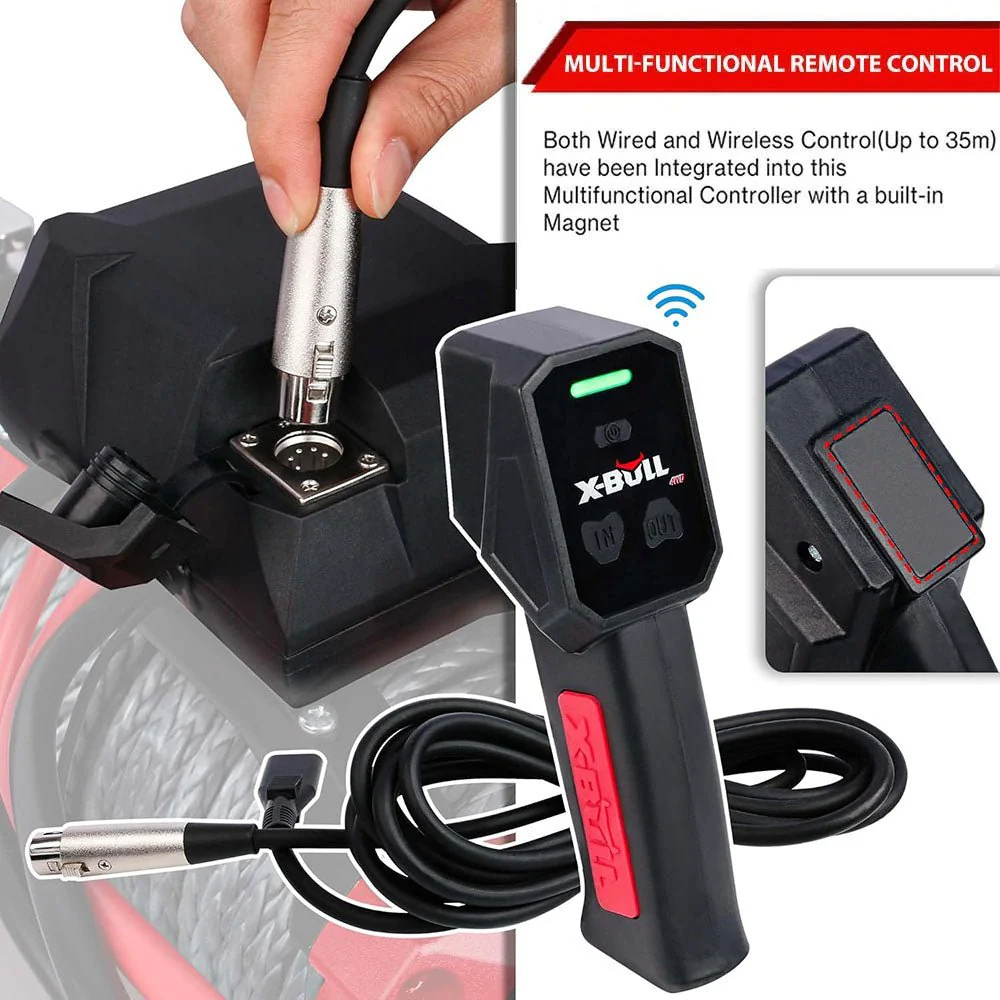 X-BULL Electric Winch XPV 10000 LBS 12V Synthetic Rope SUV Jeep Truck 4WD - Image 15