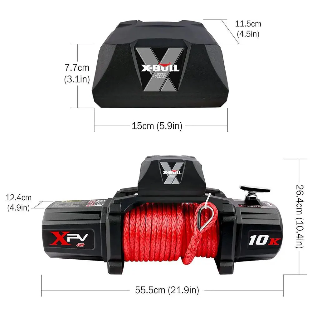X-BULL Electric Winch XPV 10000 LBS 12V Synthetic Rope SUV Jeep Truck 4WD - Image 3