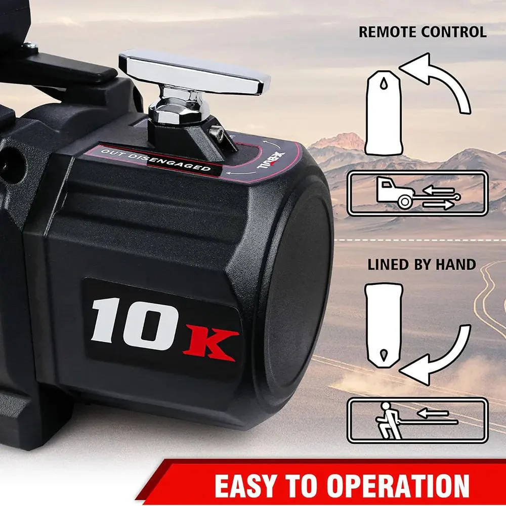 X-BULL Electric Winch XPV 10000 LBS 12V Synthetic Rope SUV Jeep Truck 4WD - Image 6