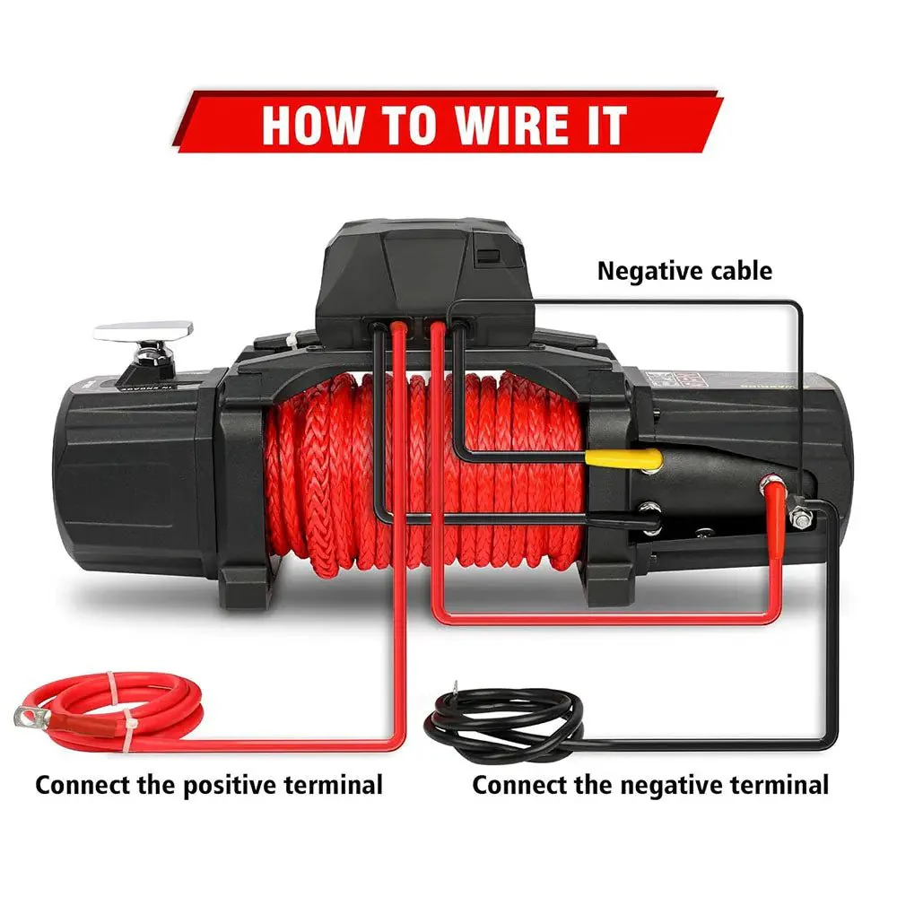 X-BULL Electric Winch XPV 13500 LBS 12V Synthetic Rope SUV Jeep Truck 4WD - Image 10
