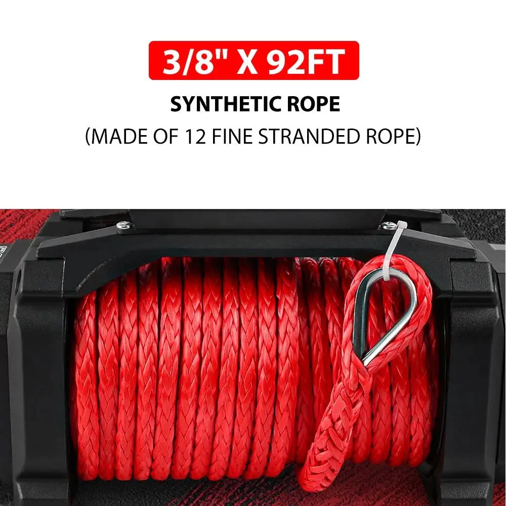 X-BULL Electric Winch XPV 13500 LBS 12V Synthetic Rope SUV Jeep Truck 4WD - Image 6