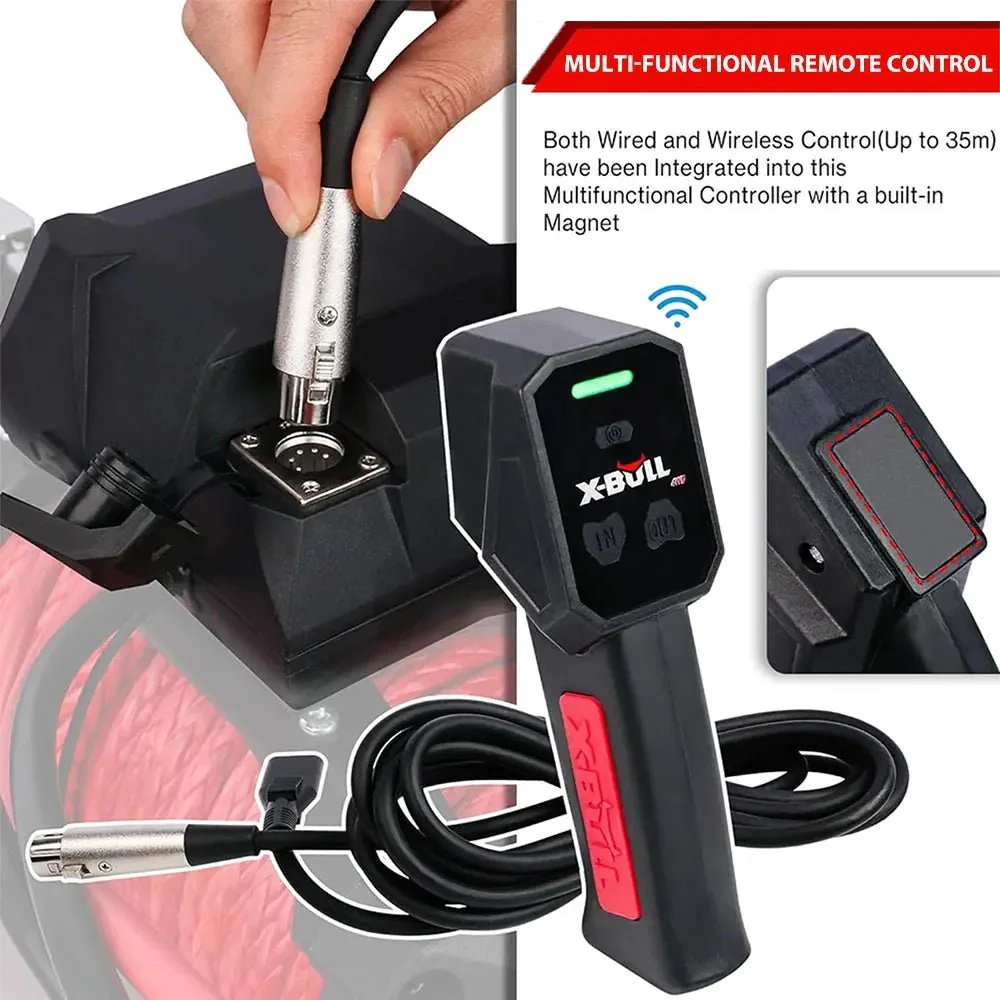 X-BULL Electric Winch XPV 13500 LBS 12V Synthetic Rope SUV Jeep Truck 4WD - Image 7