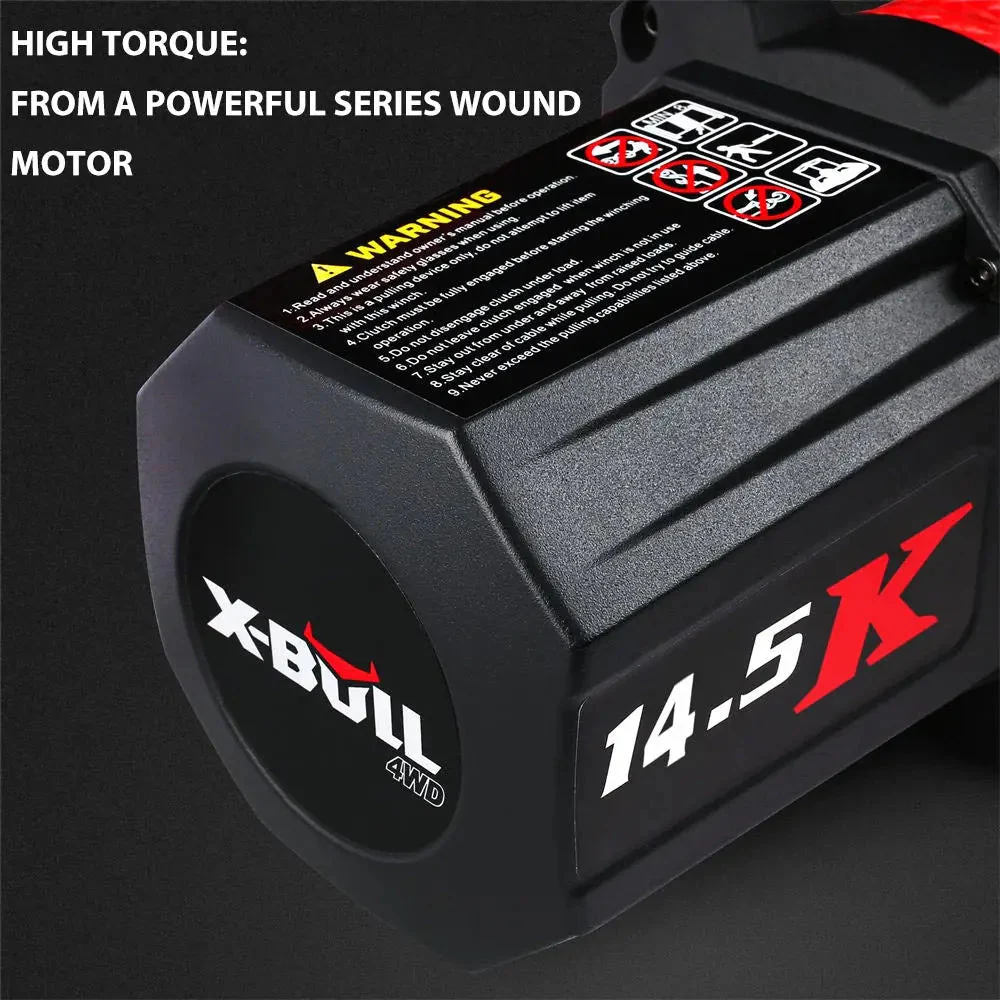 X-BULL Electric Winch XPV 14500 LBS 12V Synthetic Rope SUV Jeep Truck 4WD - Image 12
