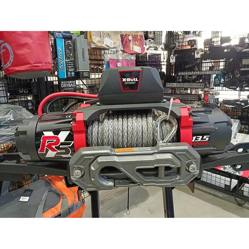 X-BULL Electric Winch XRS 13500 LBS 12V Synthetic Rope for Towing Truck Off Road with 2 in 1 Wireless Remote - Image 11