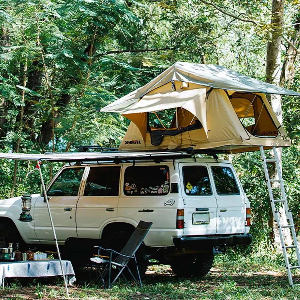 X-BULL 3 Person Magtower Roof Top Tent with Ladder & Mattress - Image 5