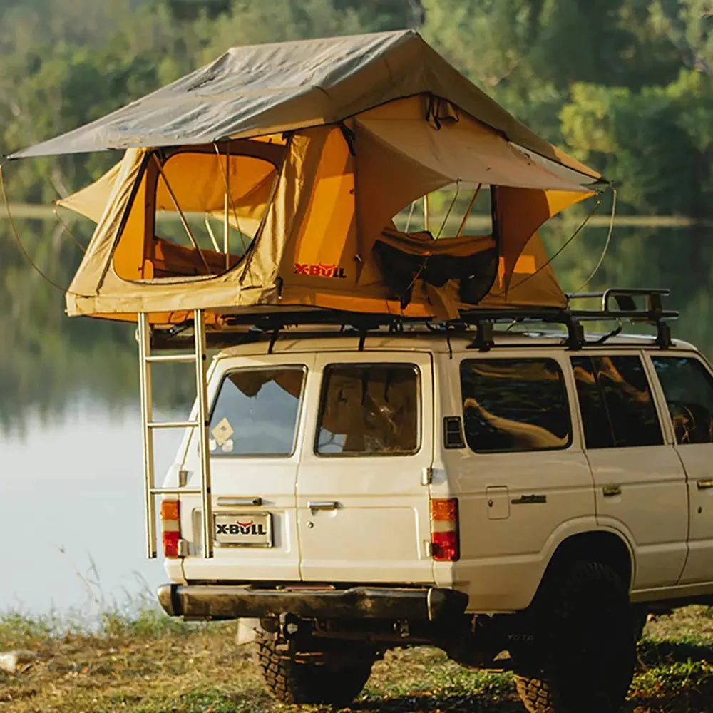 X-BULL 3 Person Magtower Roof Top Tent with Ladder & Mattress - Image 6