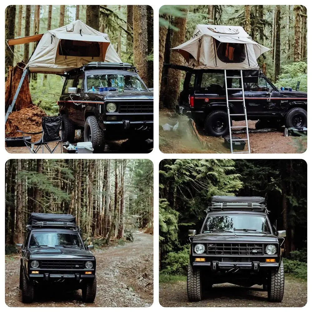 X-BULL 3 Person Magtower Roof Top Tent with Ladder & Mattress - Image 9