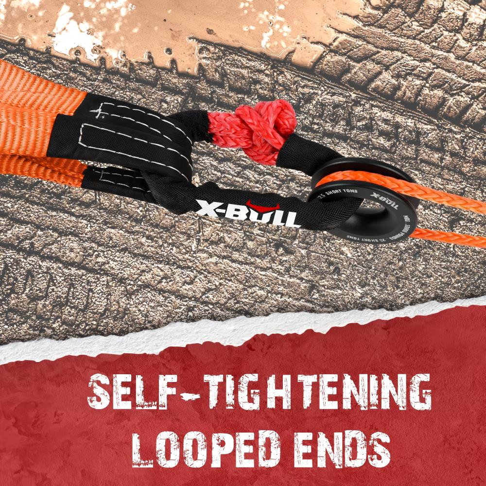 X-BULL Synthetic Soft Shackles 35,000lbs Max Breaking Strength 1/2 inch x 22 inch with Snatch Recovery Ring Kit - Image 7