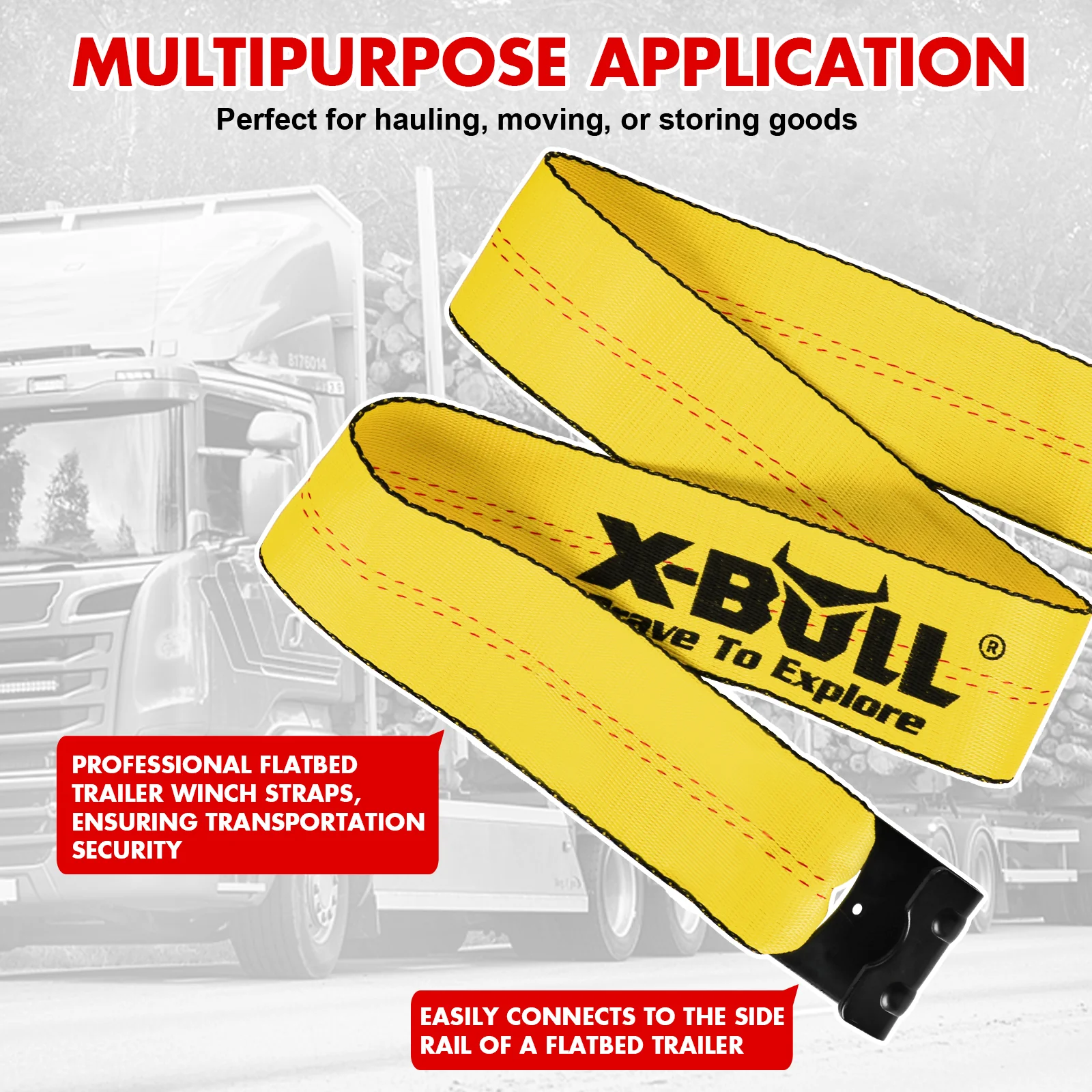 X-Bull Truck Tie-Down Straps 4in*30FT - Image 18