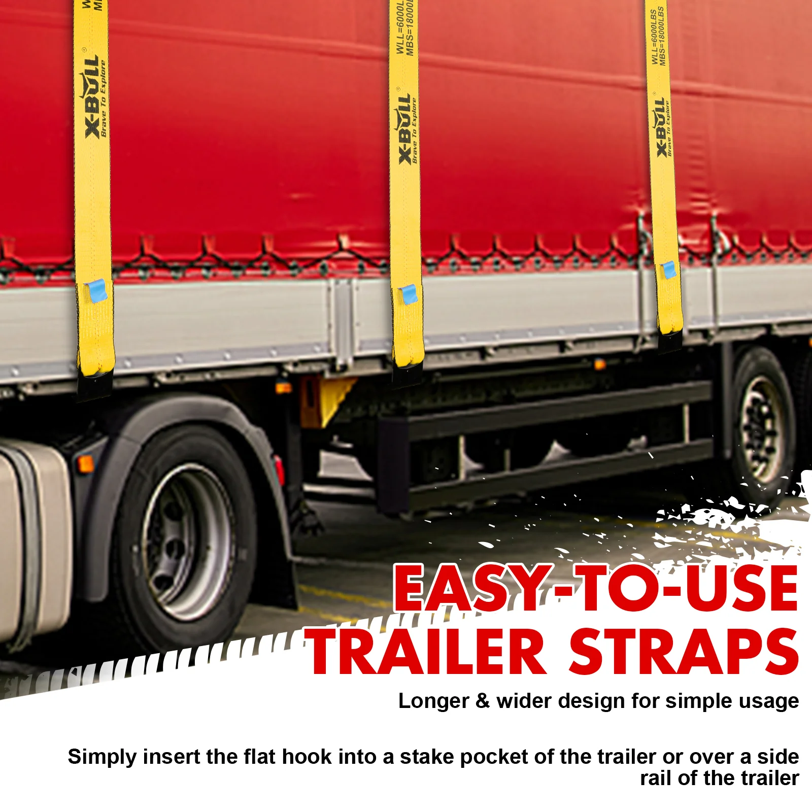X-Bull Truck Tie-Down Straps 4in*30FT - Image 20