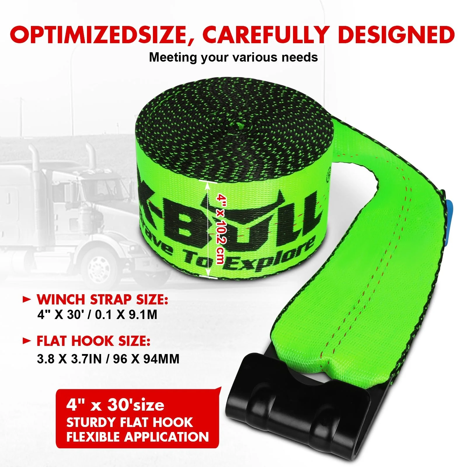 X-Bull Truck Tie-Down Straps 4in*30FT - Image 23
