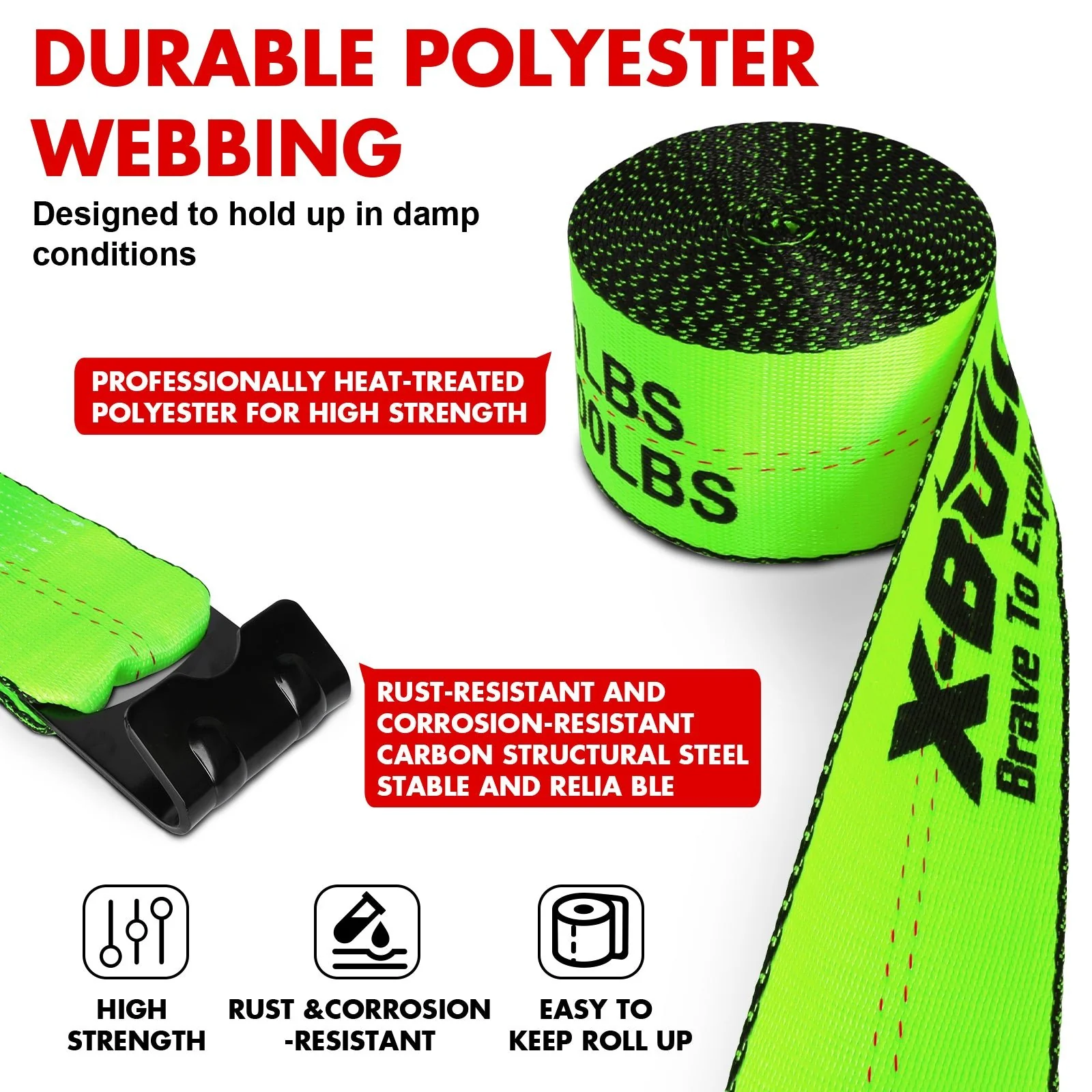 X-Bull Truck Tie-Down Straps 4in*30FT - Image 24