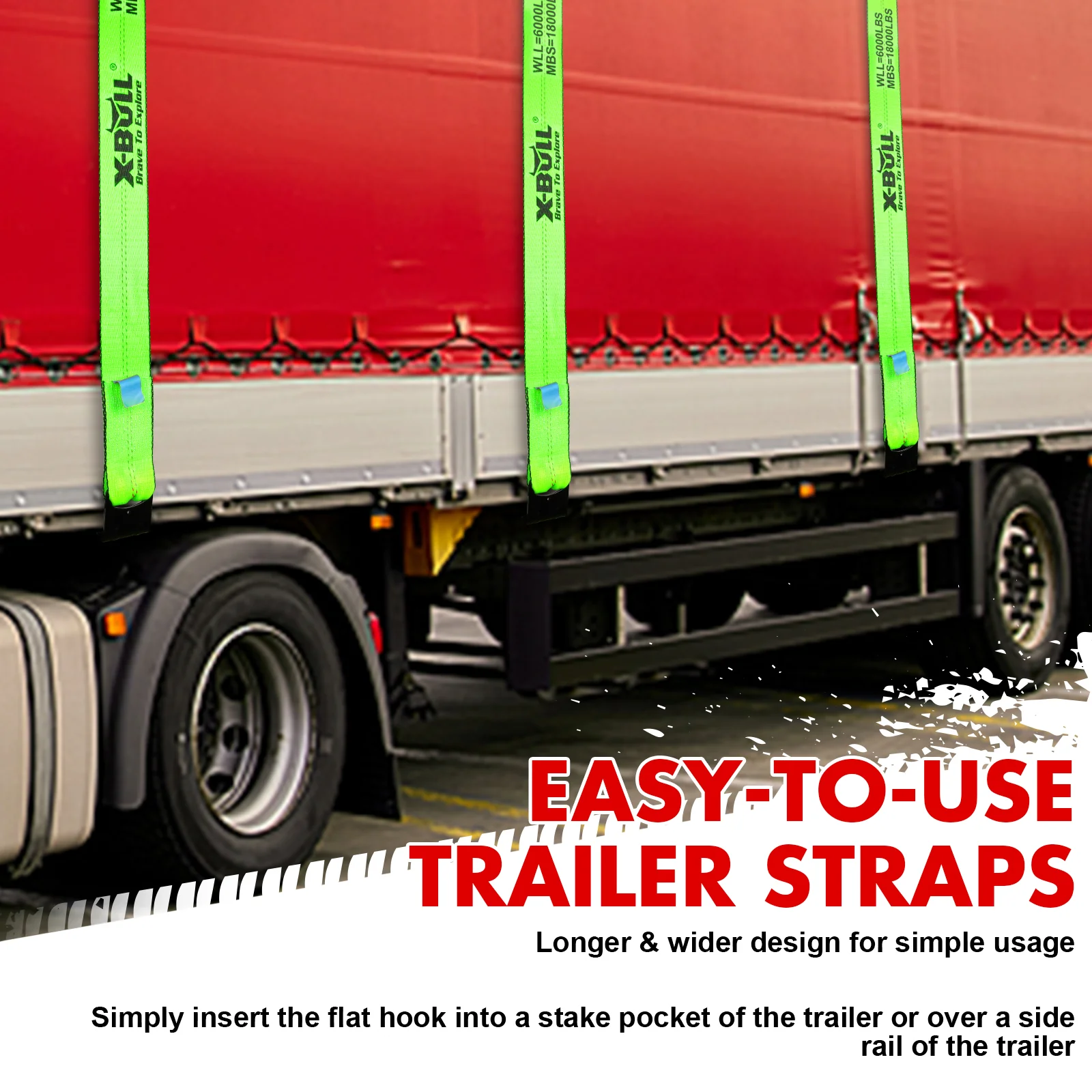 X-Bull Truck Tie-Down Straps 4in*30FT - Image 26