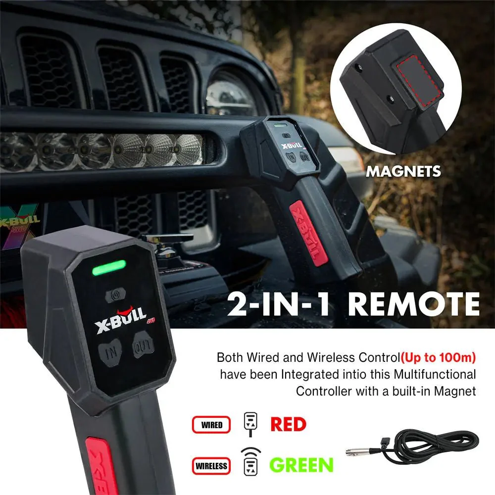 X-BULL Winch Control Box for XPV 10000/13500/14500 LBS with Multifuctional Remote Controls - Image 3