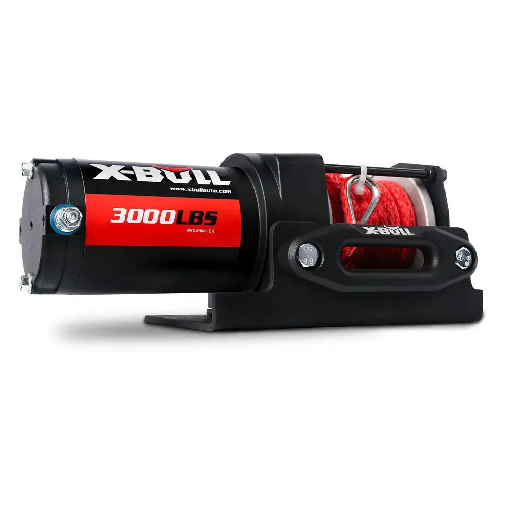 X-BULL Electric Winch 3000 LBS 12V Synthetic Rope ATV UTV Boat Truck 4WD - Image 3
