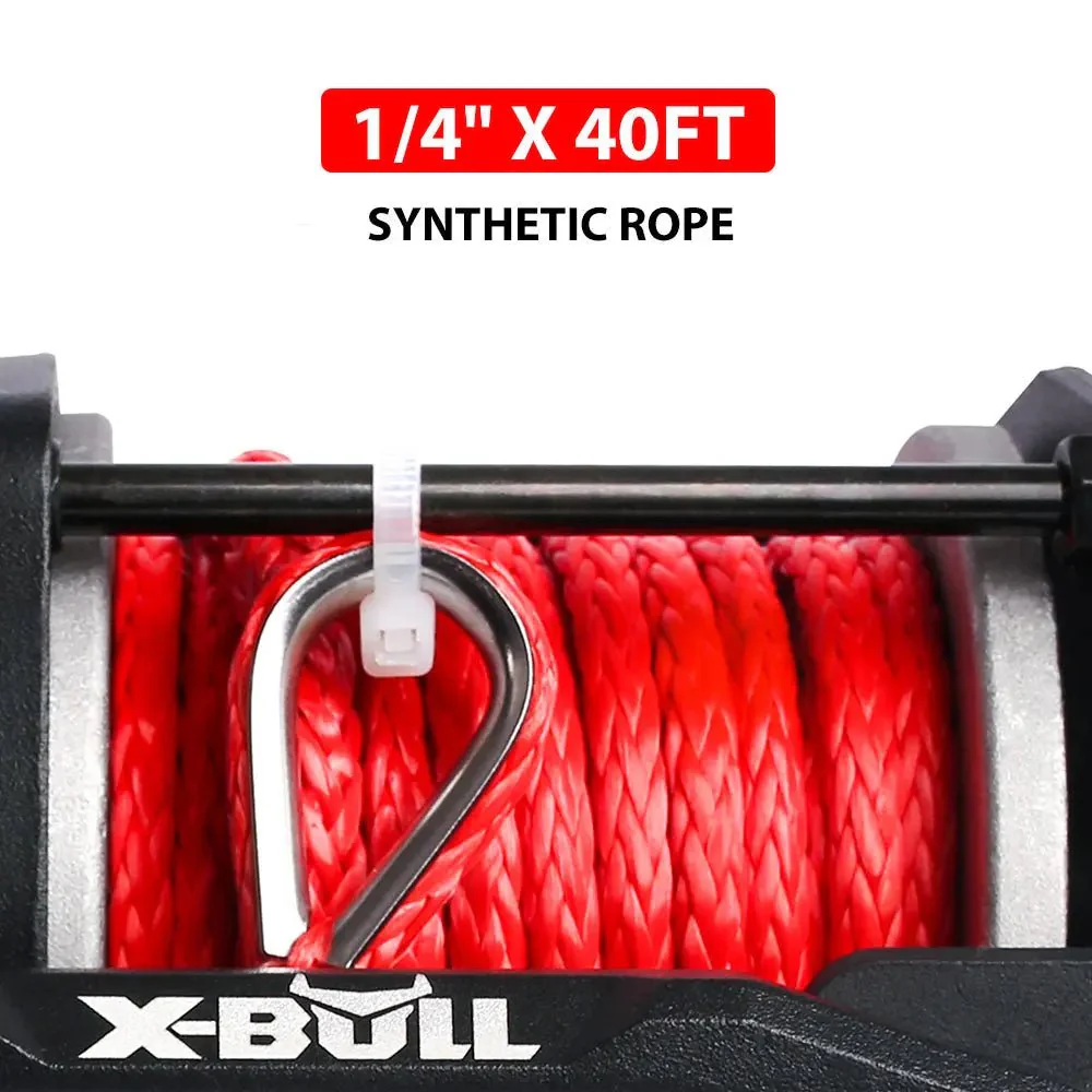 X-BULL Electric Winch 3000 LBS 12V Synthetic Rope ATV UTV Boat Truck 4WD - Image 6